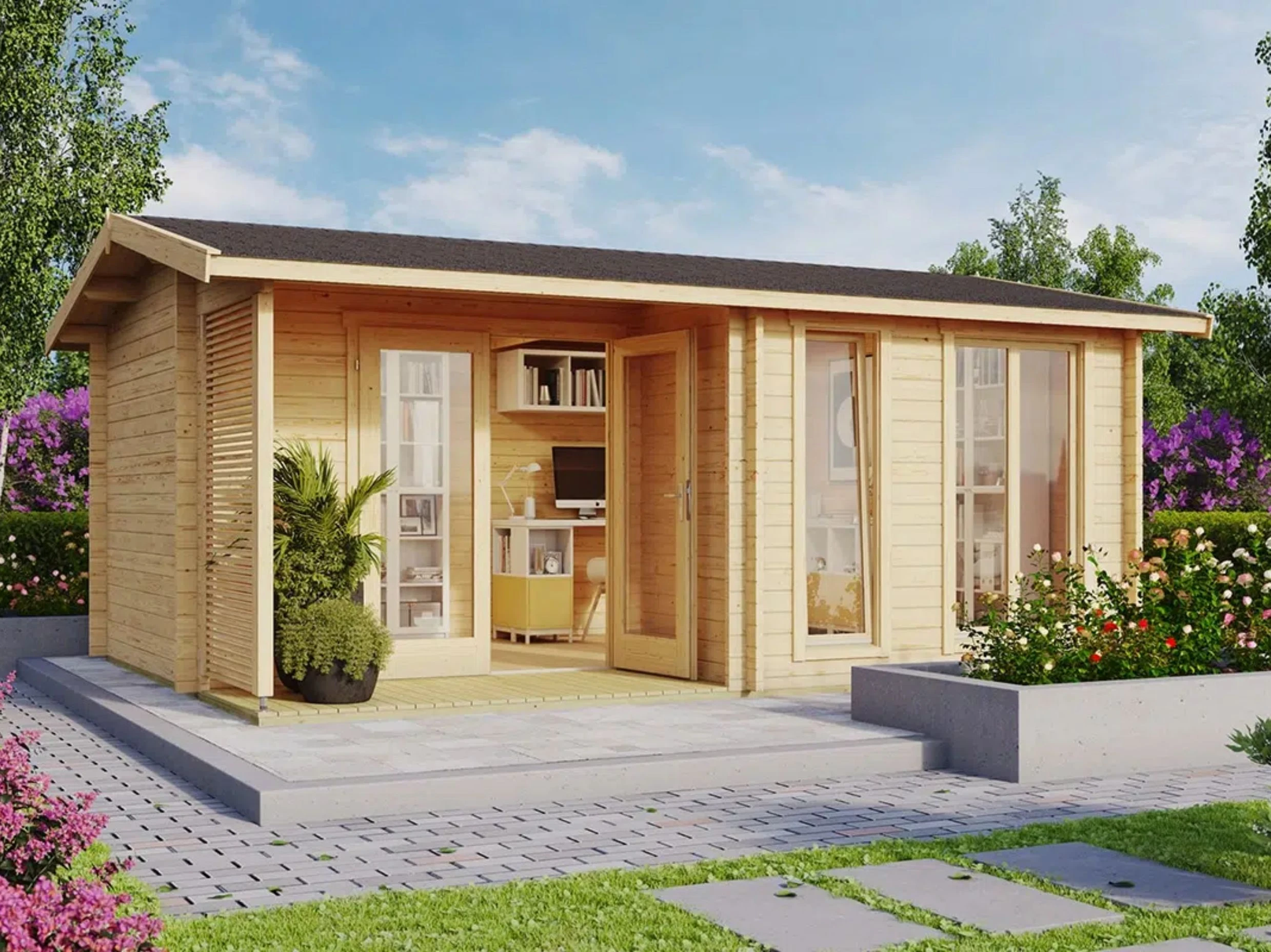 Tuinhuis Brighton 44 520 x 370 cm - Afbeelding 1